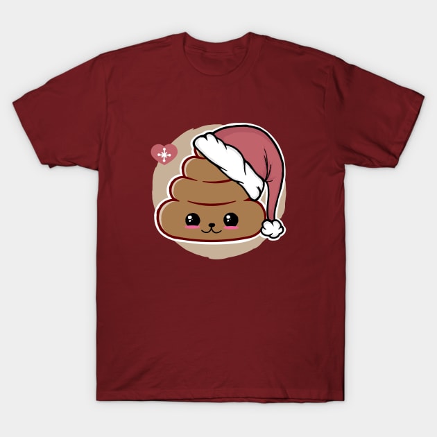 Kawaii Christmas Poop T-Shirt by Sasyall